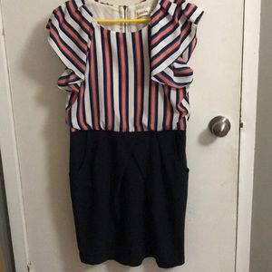 High waisted dress with pockets